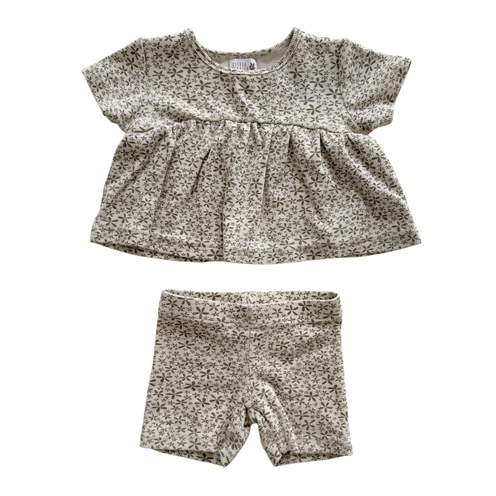 Little Wedgies Ribbed Floral Set size 2